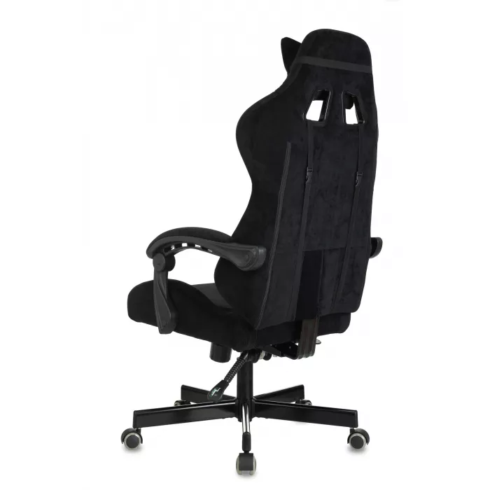 Кресло игровое Knight Terminator черный Light-20 с подголов. крестов. металл