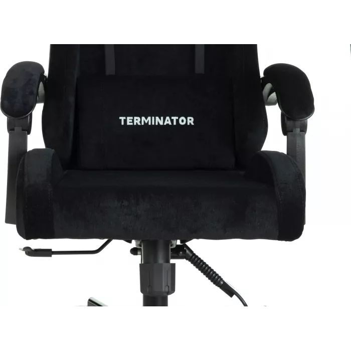 Кресло игровое Knight Terminator черный Light-20 с подголов. крестов. металл