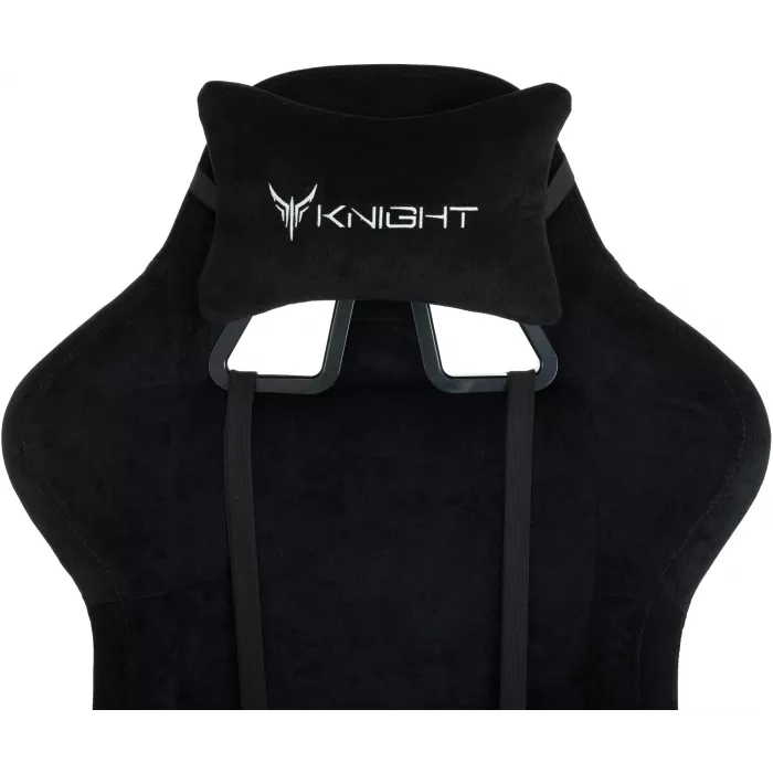 Кресло игровое Knight Terminator черный Light-20 с подголов. крестов. металл