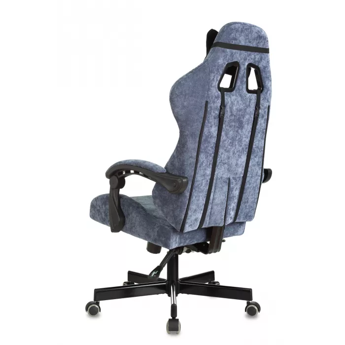 Кресло игровое Knight Terminator синий Light-27 крестов. металл