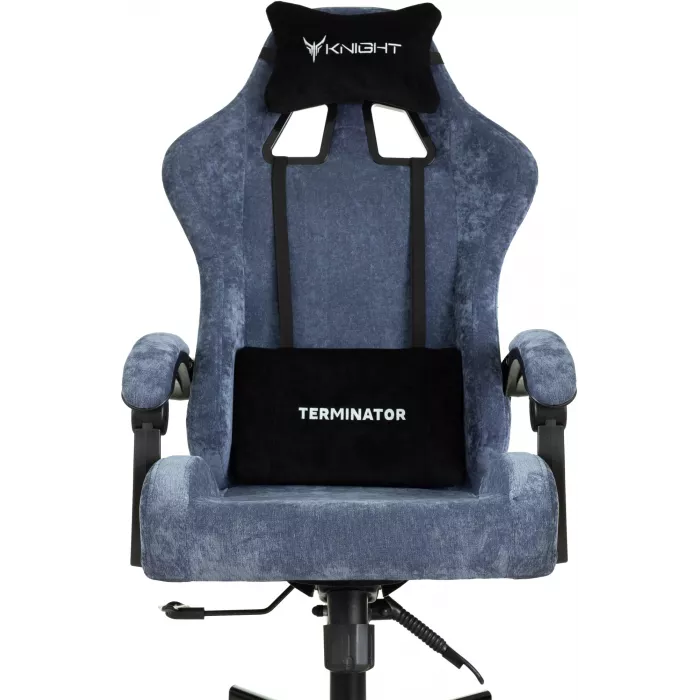 Кресло игровое Knight Terminator синий Light-27 крестов. металл