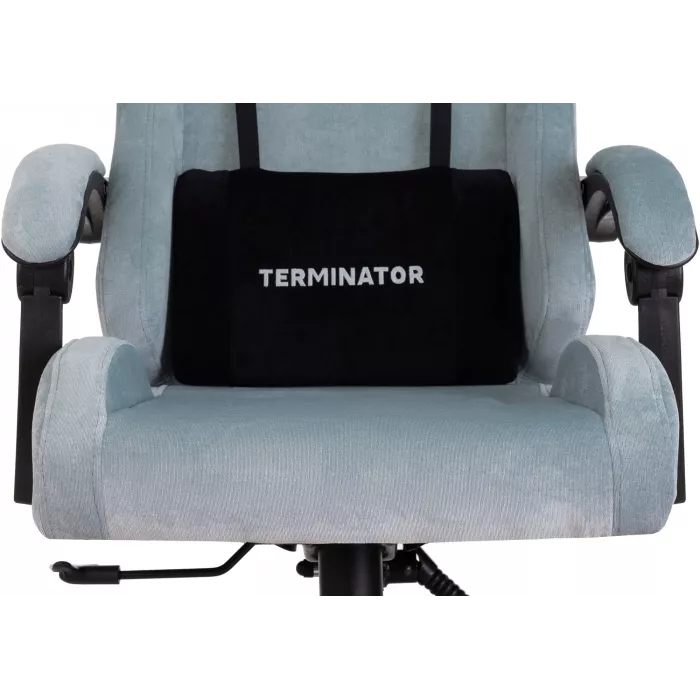Кресло игровое Knight Terminator серо-голубой Light-28 крестов. металл