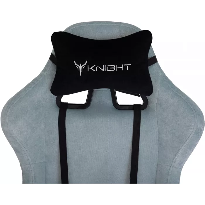 Кресло игровое Knight Terminator серо-голубой Light-28 крестов. металл