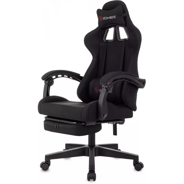 Кресло игровое Zombie Shadow черный Neo Black с подголов. крестов. пластик подст.для ног пластик черный