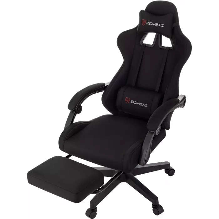 Кресло игровое Zombie Shadow черный Neo Black с подголов. крестов. пластик подст.для ног пластик черный