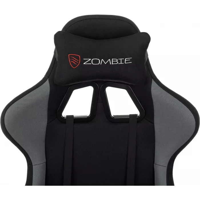 Кресло игровое Zombie Void черный/серый с подголов. крестов. пластик