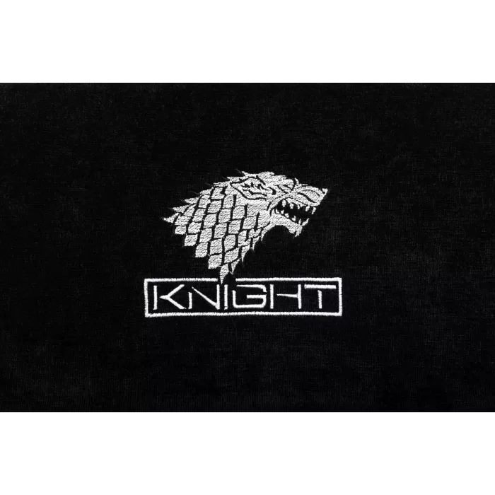 Кресло игровое Knight Wolf черный/серый с подголов. крестов. пластик