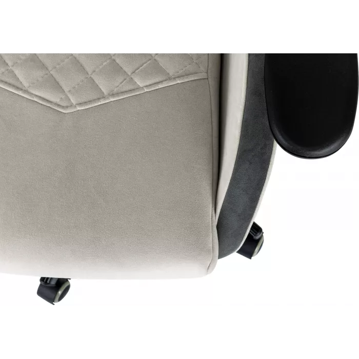 Кресло игровое Knight Regal Fabric светло-серый/серый искусственная замша с подголов. крестов. металл