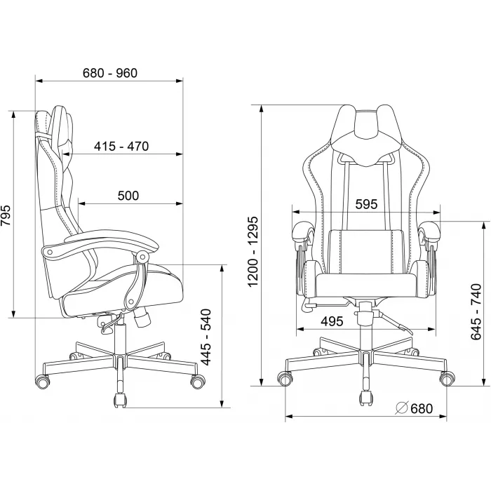 Кресло игровое A4Tech Bloody GC-560 черный Formula 999 искусственная замша с подголов. крестов. металл
