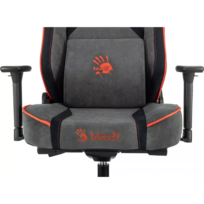 Кресло игровое A4Tech Bloody GC-680 серый/черный искусственная замша с подголов. крестов. металл