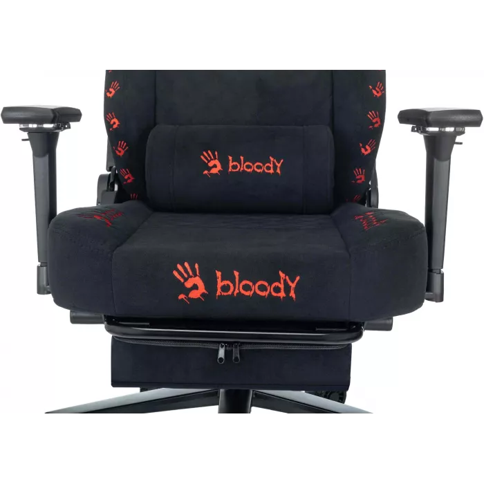 Кресло игровое A4Tech Bloody GC-670 черный искусственная замша с подголов. крестов. металл подст.для ног