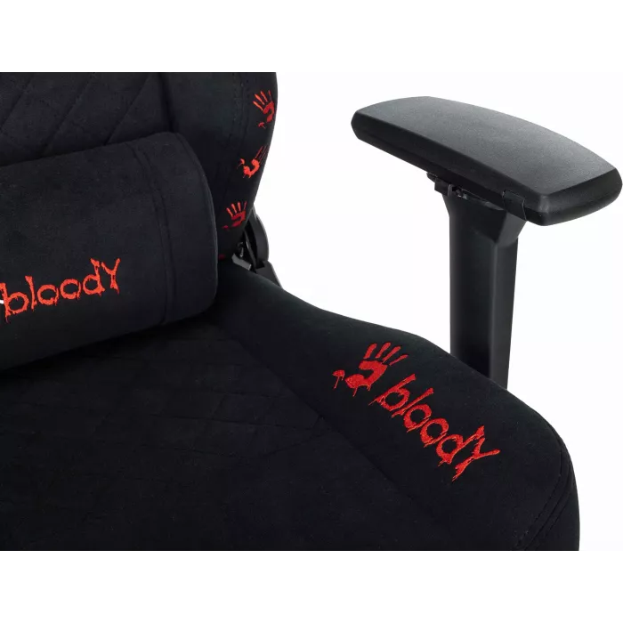 Кресло игровое A4Tech Bloody GC-670 черный искусственная замша с подголов. крестов. металл подст.для ног
