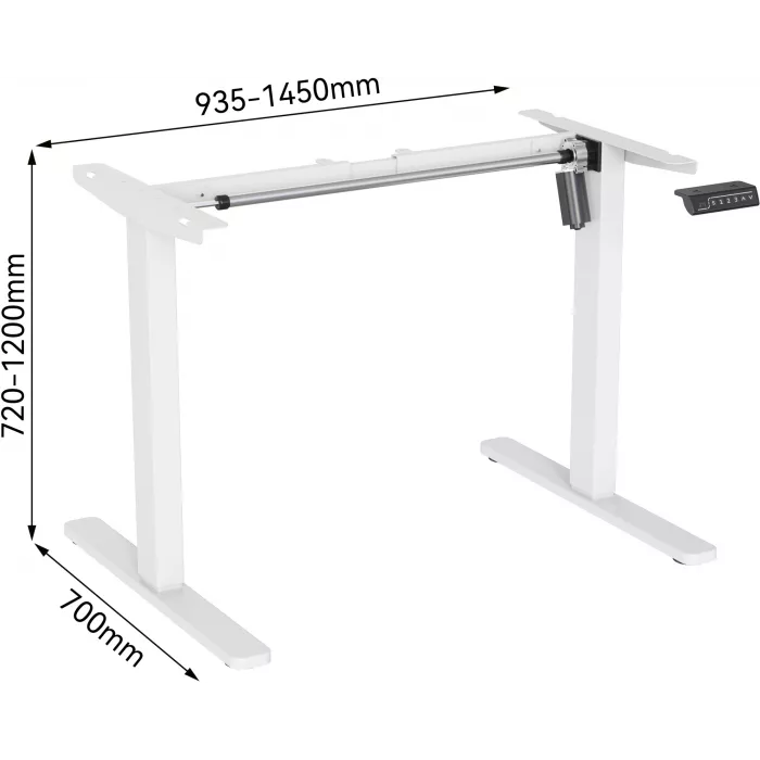 Подстолье Cactus CS-EDF электропривод каркас белый 140x72x60см (CS-EDF-WT)