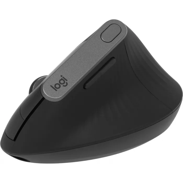Мышь Logitech MX Vertical черный/серебристый оптическая 4000dpi беспров. BT/Radio USB 4but (910-005449)