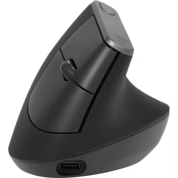 Мышь Logitech MX Vertical черный/серебристый оптическая 4000dpi беспров. BT/Radio USB 4but (910-005449)