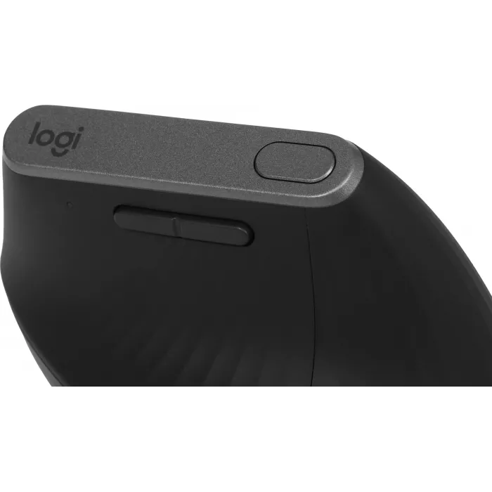 Мышь Logitech MX Vertical черный/серебристый оптическая 4000dpi беспров. BT/Radio USB 4but (910-005449)