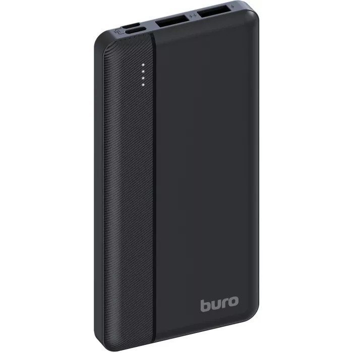 Мобильный аккумулятор Buro BP10A 10000mAh 10W 2A 2xUSB-A/USB-C черный (BP10A10PBK)