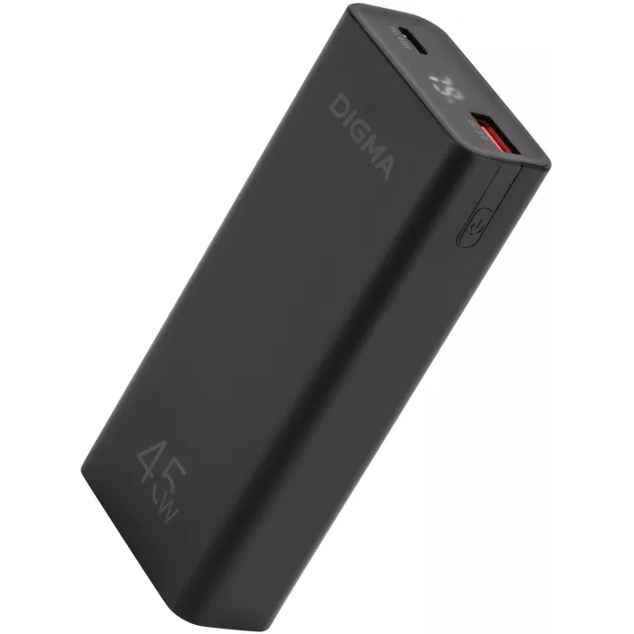 Мобильный аккумулятор Digma DGPF10E 10000mAh QC3.0/PD3.0 45W 4.5A USB-A/USB-C черный (DGPF10E45ABK)