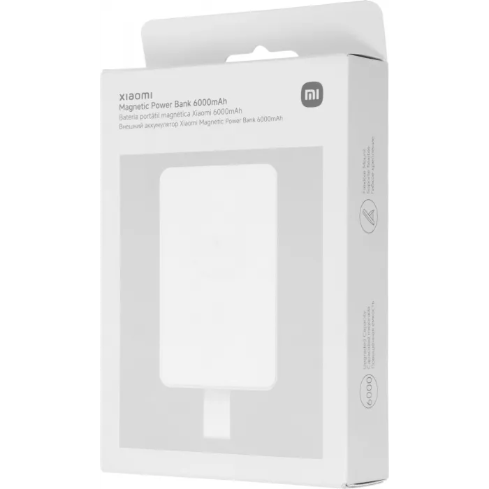 Мобильный аккумулятор Xiaomi BHR9074GL 6000mAh Qi 15W 2.4A USB-C беспров.зар. бежевый