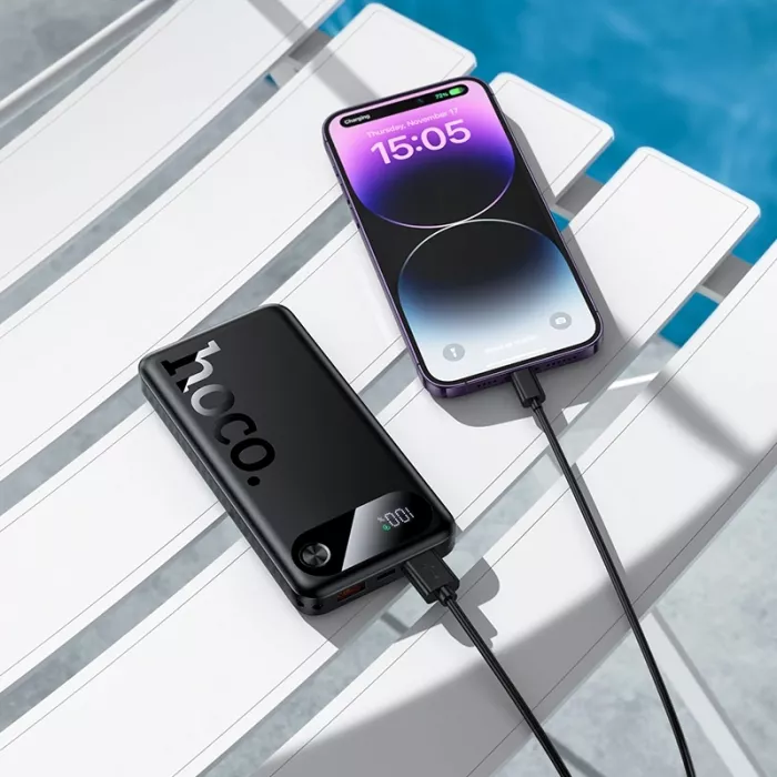 Мобильный аккумулятор Hoco J154 10000mAh QC3.0/PD3.0 22.5W 3A 2xUSB-A/USB-C черный (60747)