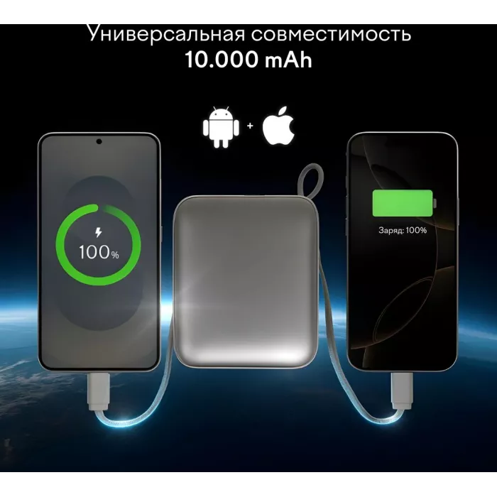 Мобильный аккумулятор Magssory PBN005 10000mAh 22.5W 3A USB-C титановый