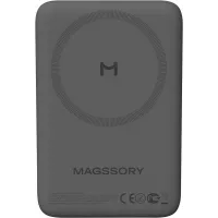 Мобильный аккумулятор Magssory PBN013m 10000mAh QC/PD 15W 3A USB-C беспров.зар. серый
