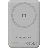 Мобильный аккумулятор Magssory PBN013t 10000mAh QC/PD 15W 3A USB-C беспров.зар. титановый