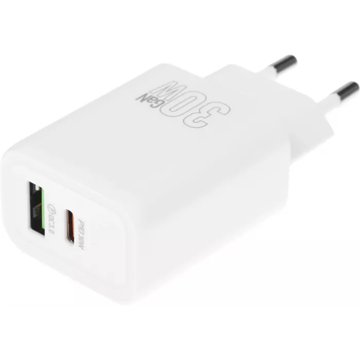 Сетевое зар./устр. Hoco N63 Gentle 30W 3A (PD+QC) USB Type-C универсальное белый