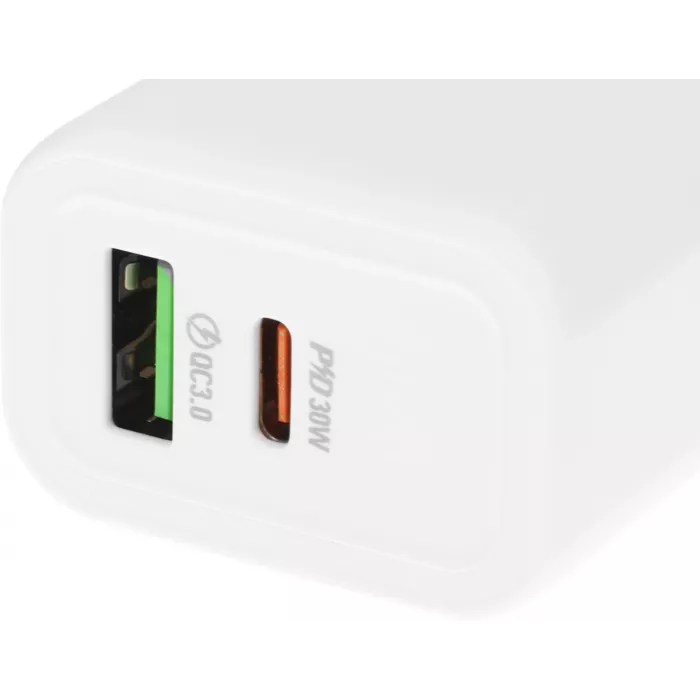 Сетевое зар./устр. Hoco N63 Gentle 30W 3A (PD+QC) USB Type-C универсальное белый
