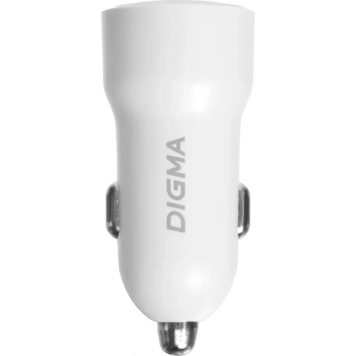 Автомобильное зар./устр. Digma DGC1С 12W 2.4A 2xUSB белый (DGC1C2LX22WH)
