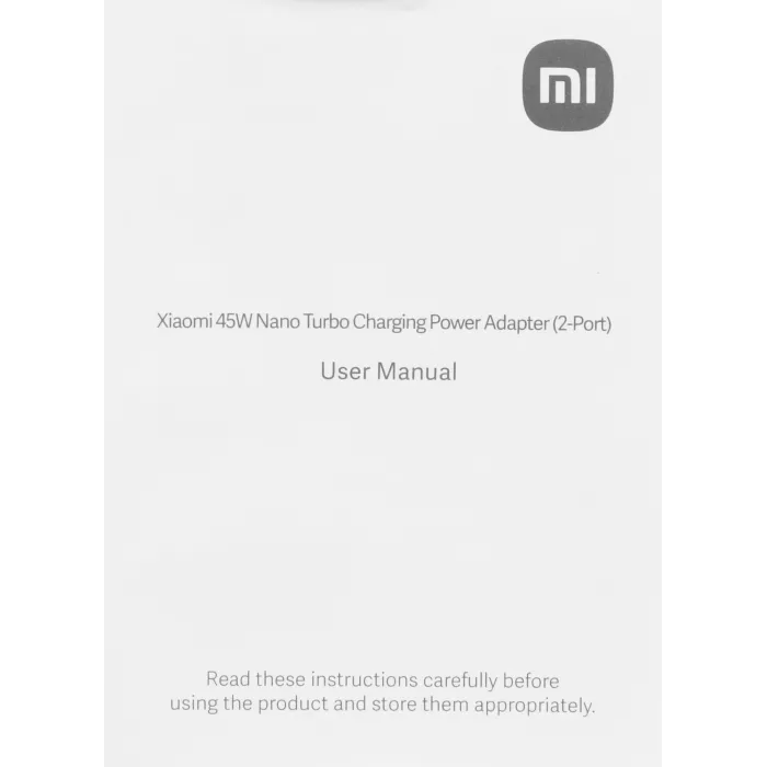 Сетевое зар./устр. Xiaomi Nano Turbo Charging 45W 4.1A+3A+2.25A (PD+QC) 2xUSB type-C универсальное белый (BHR087OEU)