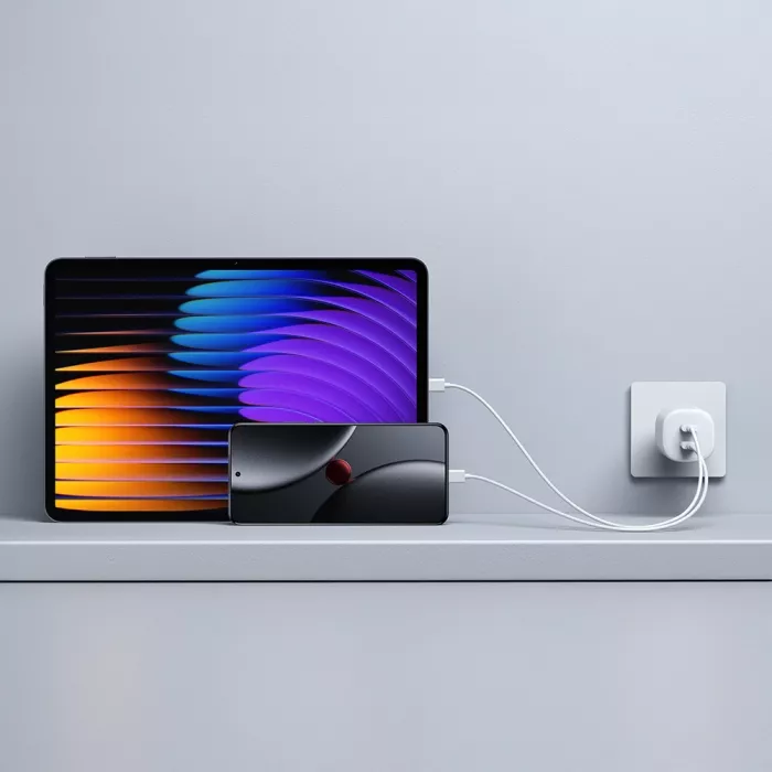 Сетевое зар./устр. Xiaomi Nano Turbo Charging 45W 4.1A+3A+2.25A (PD+QC) 2xUSB type-C универсальное белый (BHR087OEU)