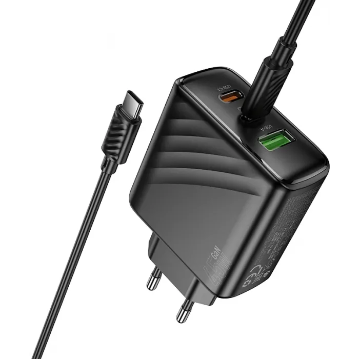 Сетевое зар./устр. Hoco CS26A Article 45W 3A (PD+QC+AFC) универсальное черный (PD45W)