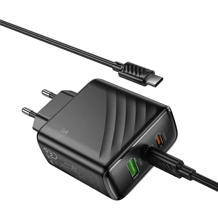 Сетевое зар./устр. Hoco CS26A Article 45W 3A (PD+QC+AFC) универсальное черный (PD45W)