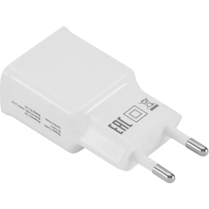 Сетевое зар./устр. Buro TJ-248W 12W 2.4A (QC) USB-A универсальное белый