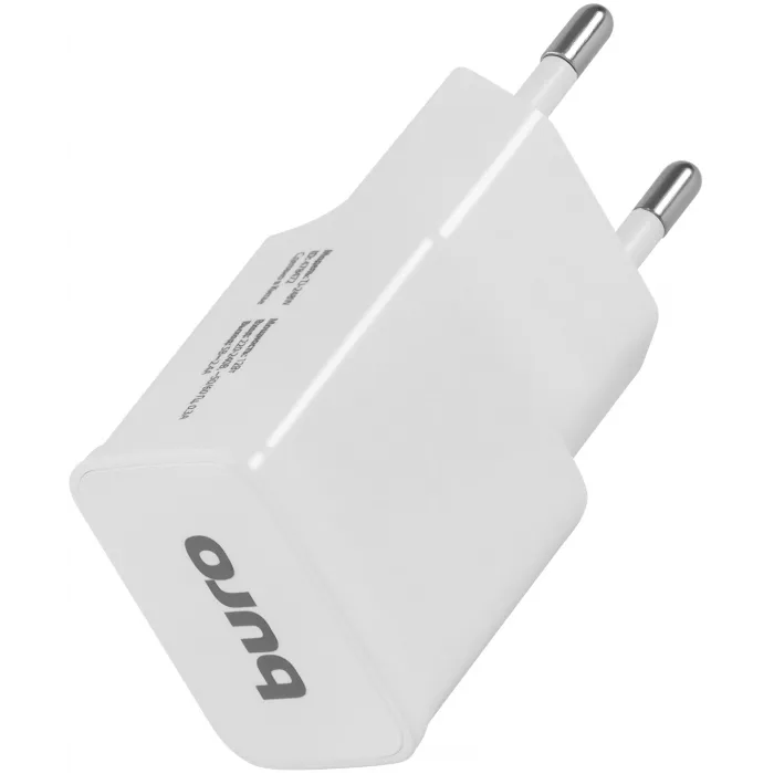 Сетевое зар./устр. Buro TJ-248W 12W 2.4A (QC) USB-A универсальное белый