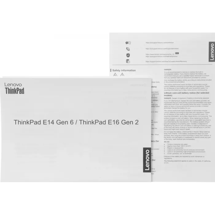 Ноутбук Lenovo ThinkPad E16 G2 Ryzen 7 7735HS 16Gb SSD512Gb AMD Radeon 680M 16" IPS WUXGA (1920x1200) без ОС black WiFi BT Cam (21M5S09E00)