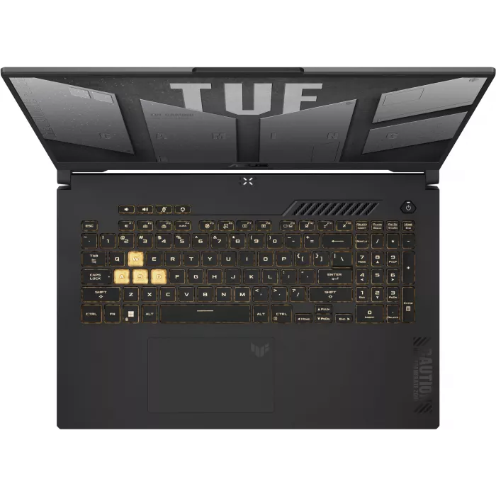 Ноутбук Asus TUF Gaming F17 FX707VJB-HX100 Core 5 210H 16Gb SSD512Gb NVIDIA GeForce RTX 3050 6Gb 17.3" IPS FHD (1920x1080) без ОС grey WiFi BT Cam (90NR0MY5-M003R0)