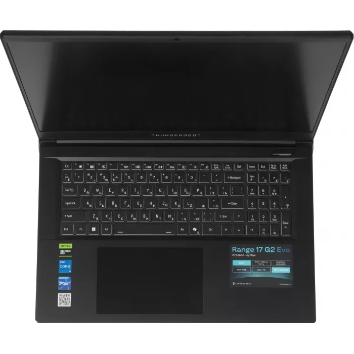 Ноутбук Thunderobot Range 17 G2 Evo Core i5 13420H 16Gb SSD1Tb NVIDIA GeForce RTX5050 8Gb 17.3" IPS FHD (1920x1200) FreeDOS black WiFi BT Cam (JT009E00KRU)