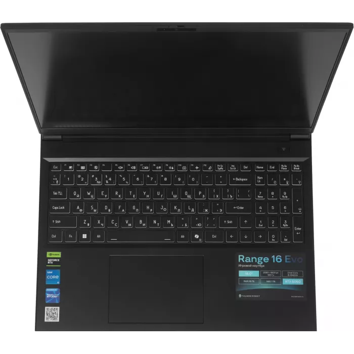Ноутбук Thunderobot Range 16 Evo Core i5 13420H 16Gb SSD1Tb NVIDIA GeForce RTX5050 8Gb 16" IPS QHD (2560x1600) FreeDOS black WiFi BT Cam (JT009P00KRU)