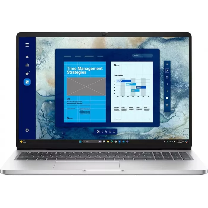 Ноутбук Dell Pro 16 PC16250 Core Ultra 7 255U 16Gb SSD1Tb Intel Graphics 16" IPS FHD+ (1920x1200) Linux silver WiFi BT Cam (PRO16-7613)
