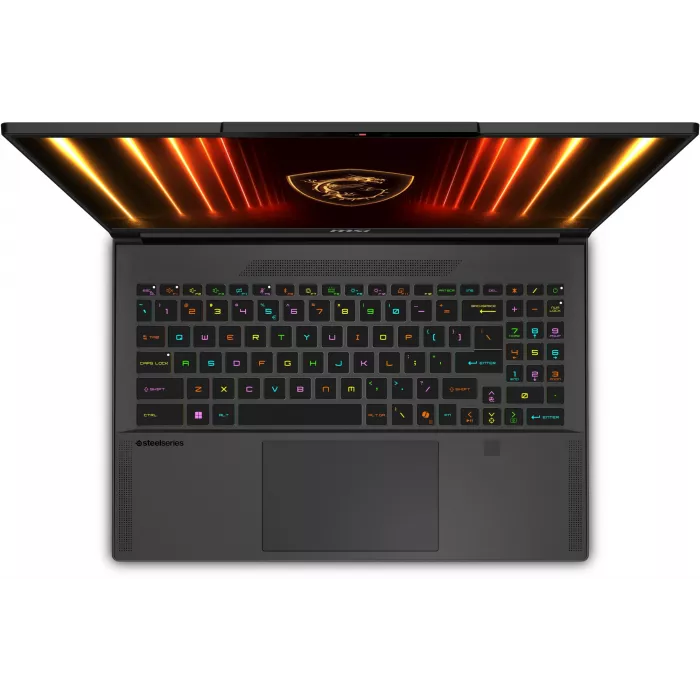 Ноутбук MSI Stealth 16 AI A2HWFG-086XRU Core Ultra 7 255H 32Gb SSD1Tb NVIDIA GeForce RTX 5060 8Gb 16" OLED QHD+ (2560x1600) FreeDOS black WiFi BT Cam (9S7-15F535-086)