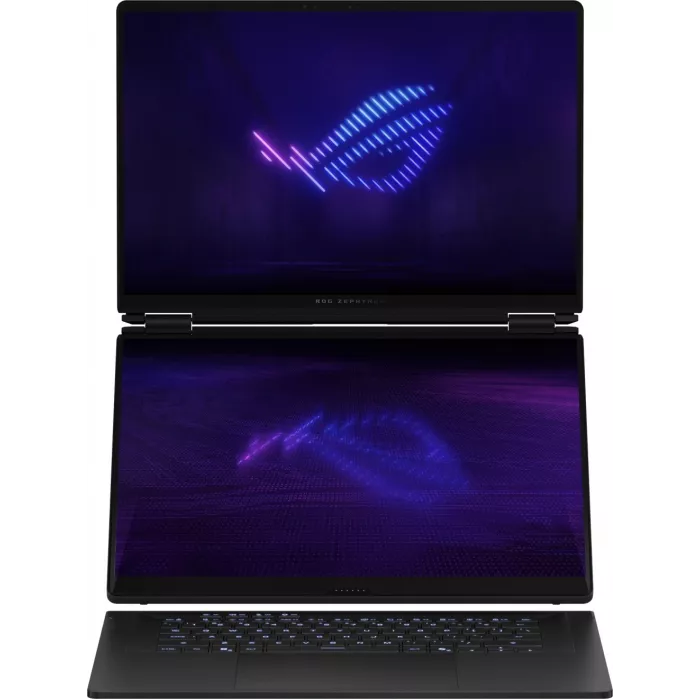Ноутбук Asus ROG Zephyrus Duo 16 GX651AX-SR117W Core Ultra 9 386H 64Gb SSD1Tb NVIDIA GeForce RTX 5090 24Gb 16" OLED Touch 3K (2880x1800) Windows 11 Home dk.grey WiFi BT Cam Bag (90NR0NT2-M00520)
