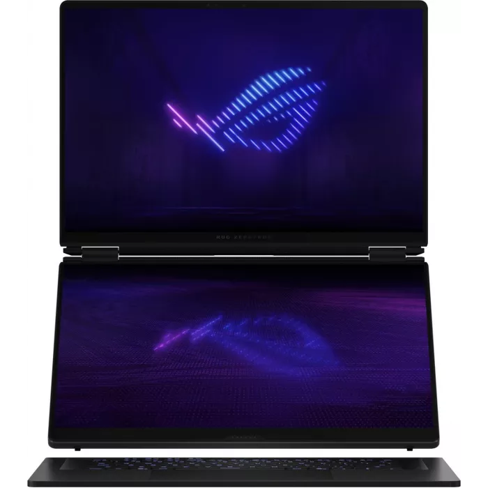 Ноутбук Asus ROG Zephyrus Duo 16 GX651AX-SR117W Core Ultra 9 386H 64Gb SSD1Tb NVIDIA GeForce RTX 5090 24Gb 16" OLED Touch 3K (2880x1800) Windows 11 Home dk.grey WiFi BT Cam Bag (90NR0NT2-M00520)