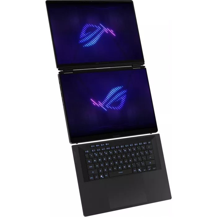 Ноутбук Asus ROG Zephyrus Duo 16 GX651AX-SR117W Core Ultra 9 386H 64Gb SSD1Tb NVIDIA GeForce RTX 5090 24Gb 16" OLED Touch 3K (2880x1800) Windows 11 Home dk.grey WiFi BT Cam Bag (90NR0NT2-M00520)