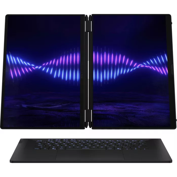 Ноутбук Asus ROG Zephyrus Duo 16 GX651AX-SR117W Core Ultra 9 386H 64Gb SSD1Tb NVIDIA GeForce RTX 5090 24Gb 16" OLED Touch 3K (2880x1800) Windows 11 Home dk.grey WiFi BT Cam Bag (90NR0NT2-M00520)