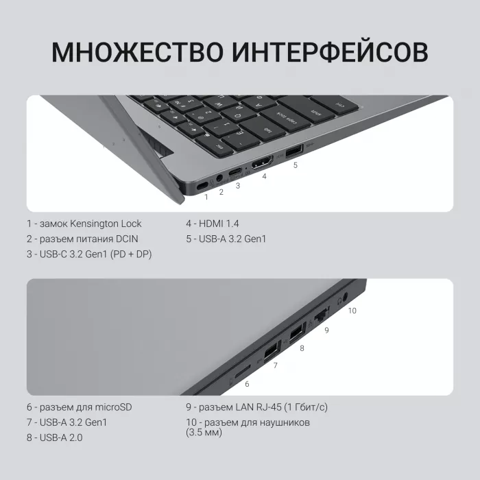 Ноутбук Digma Nova Ryzen 5 3500U 16Gb SSD512Gb AMD Radeon Vega 8 15.6" IPS FHD (1920x1080) Windows 11 Pro grey WiFi BT Cam 6000mAh (DN15R5-ADXW13)