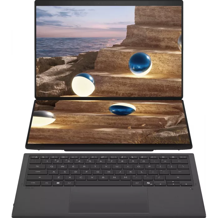 Ноутбук Asus ZenBook Duo UX8407AA-SN426X Core Ultra X7 358H 32Gb SSD1Tb Intel Arc B390 14" OLED Touch 3K (2880x1800) Windows 11 Pro grey WiFi BT Cam (90NB16V1-M00P90)