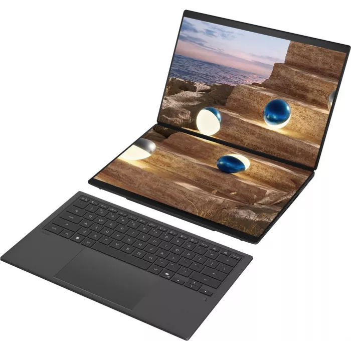 Ноутбук Asus ZenBook Duo UX8407AA-SN426X Core Ultra X7 358H 32Gb SSD1Tb Intel Arc B390 14" OLED Touch 3K (2880x1800) Windows 11 Pro grey WiFi BT Cam (90NB16V1-M00P90)