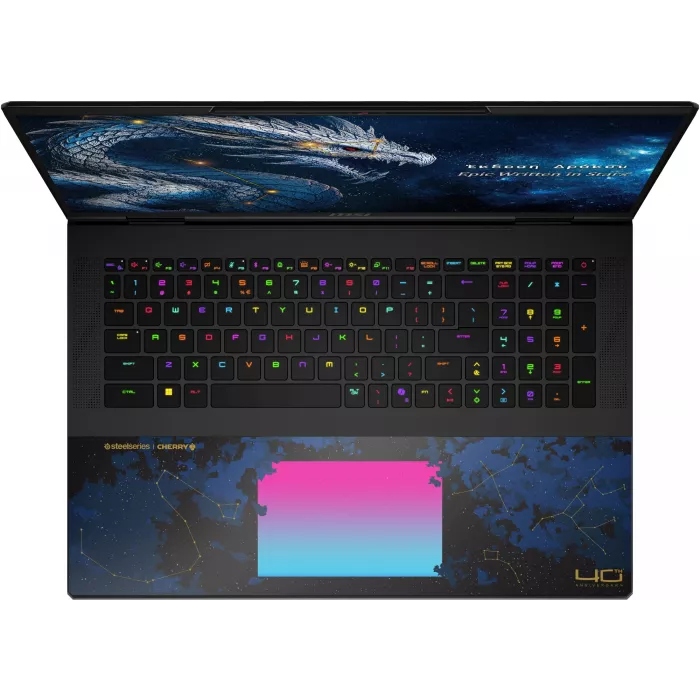 Ноутбук MSI Titan Dragon Edition 18 HX A2WJ-1251RU Core Ultra 9 290HX Plus 96Gb SSD4Tb NVIDIA GeForce RTX 5090 24Gb 18" IPS UHD+ (3840x2400) Windows 11 Home black WiFi BT Cam (9S7-1824D6-1251)